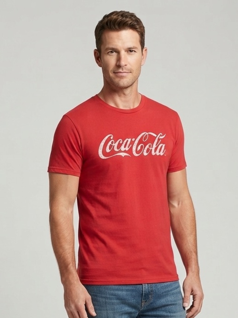 COCA COLA Vintage Tee L 23” p2p Red